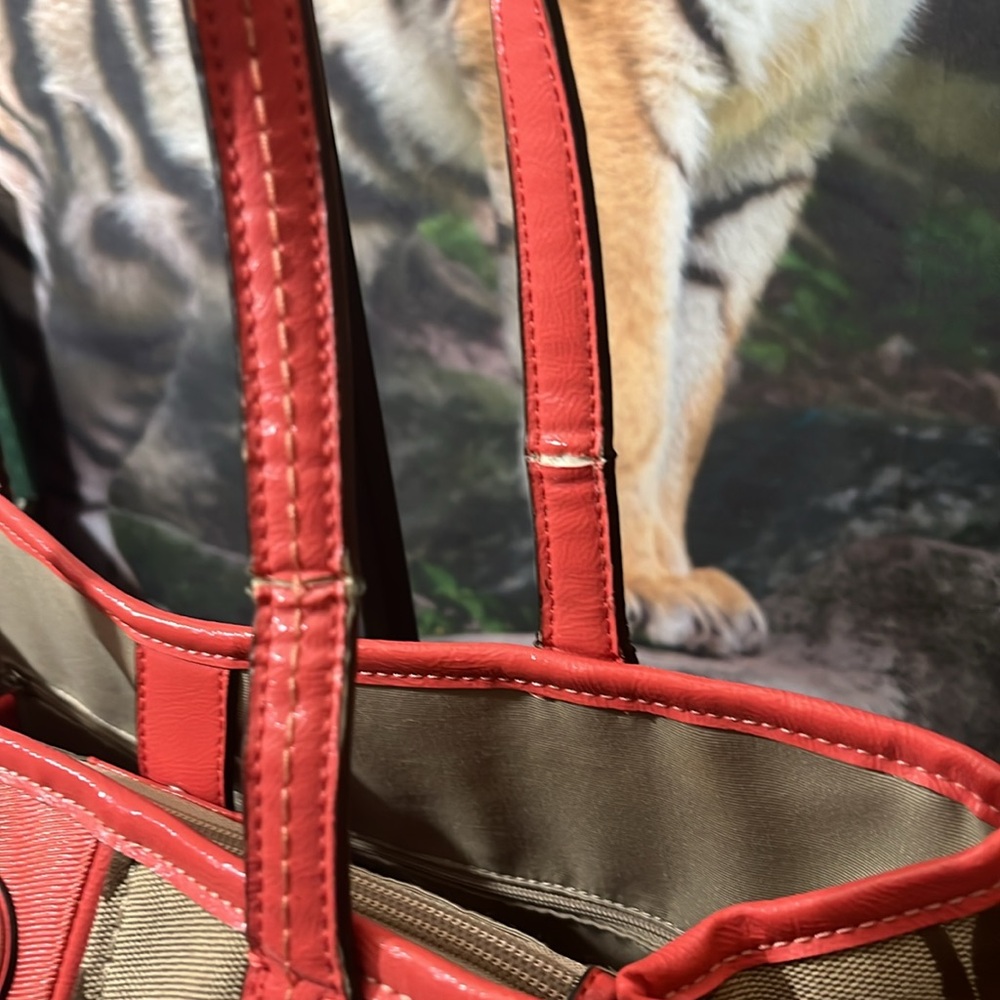 Coach Signature Stripe Carryall - Picture 2 of 16